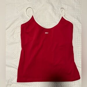 SET Active Sportbody Sporty U Tank Legacy Red & White Size XXL NWOT